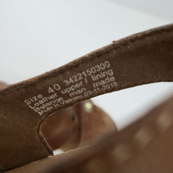 DANSKO Savannah Wedge Sandals Womens 9.5 10 EU 40 Brown Strappy Leather - Picture 7 of 9